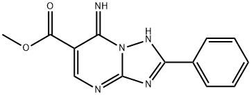 methyl 7-imino-2-phenyl-1,7-dihydro-[1,2,4]triazolo[1,5-a]pyrimidine-6-carboxylate Struktur