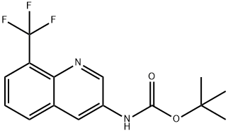 (8-(三氟甲基)喹啉-3-基)氨基甲酸叔丁酯 结构式