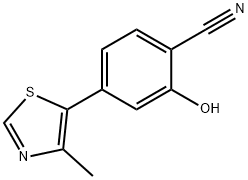 2-hydroxy-4-(4-methylthiazol-5-yl)benzonitrile Structure