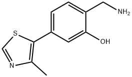 2-(aminomethyl)-5-(4-methylthiazol-5-yl)phenol Struktur