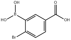 2-溴-5-羧基苯硼酸, 1448312-00-2, 结构式