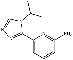 6-(4-异丙基 - 4H-1,2,4-三唑-3-基)吡啶-2-胺, 1448427-99-3, 结构式