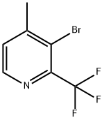 3-Bromo-4-methyl-2-(trifluoromethyl)pyridine Struktur
