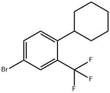 Benzene, 4-bromo-1-cyclohexyl-2-(trifluoromethyl)- Structure