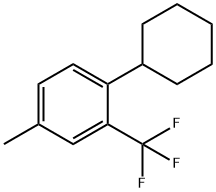 Benzene, 1-cyclohexyl-4-methyl-2-(trifluoromethyl)- Struktur