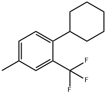 Benzene, 1-cyclohexyl-4-methyl-2-(trifluoromethyl)- Structure