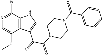1449413-23-3 1-(4-苯甲酰基哌嗪-1-基)-2-(7-溴-4-甲氧基-1H-吡咯并[2,3-C]吡啶-3-基)乙烷-1,2-二酮