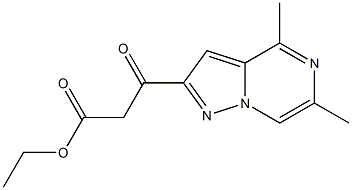 乙基 3-(4,6-二甲基吡唑并[1,5-A]吡嗪-2-基)-3-氧亚基丙酯, 1449598-78-0, 结构式