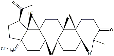 (1R,3aS,5aR,5bR,7aR,11aR,11bR,13aR,13bR)-5a,5b,8,8,11a-pentamethyl-9-oxo-1-(prop-1-en-2-yl)icosahydro-1H-cyclopenta[a]chrysen-3a-aminium chloride Structure