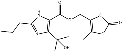 ( 4-(2-羟异丙基)-2-丙基-1H-咪唑-5-甲酸(5-甲基-2-氧杂-1,3-二氧-4-甲基)酯,144978-05-2,结构式