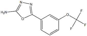5-[3-(トリフルオロメトキシ)フェニル]-1,3,4-オキサジアゾール-2-アミン 化学構造式