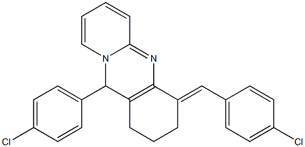 (E)-4-(4-chlorobenzylidene)-11-(4-chlorophenyl)-2,3,4,11-tetrahydro-1H-pyrido[2,1-b]quinazoline,1450997-93-9,结构式