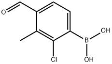 2-氯-4-甲酰基-3-甲基苯硼酸, 1451391-36-8, 结构式