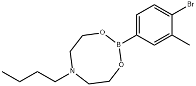 4-Bromo-3-methylphenylboronic acid N-butyldiethanolamine ester Struktur