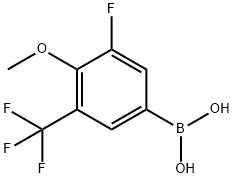 3-Fluoro-4-methoxy-5-trifluoromethylphenylboronic acid Struktur