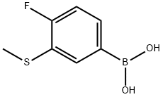4-Fluoro-3-(methylthio)phenylboronic acid Structure
