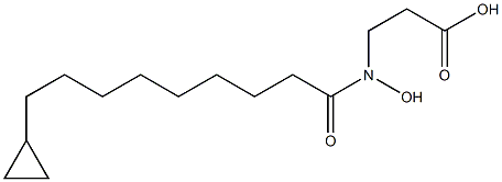 N-(9-シクロプロピル-1-オキソノニル)-N-ヒドロキシ-β-アラニン 化学構造式