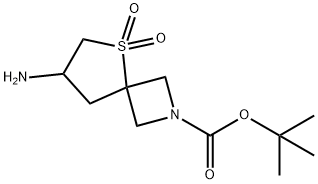7-Amino-5-thia-2-azaspiro[3.4]octane-2-carboxylic acid-5,5-dioxide 1,1-dimethylethyl ester 95% Struktur