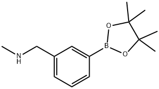 N-甲基-1-(3-(4,4,5,5-四甲基-1,3,2-二氧硼烷-2-基)苯基)甲胺, 1454653-59-8, 结构式