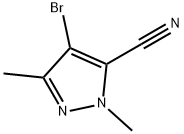 4-bromo-1,3-dimethyl-1H-pyrazole-5-carbonitrile Structure