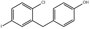 4-(2-chloro-5-iodobenzyl)phenol Struktur