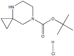 4,7-二氮杂螺[2.5]辛烷-7-甲酸叔丁酯盐酸盐 结构式