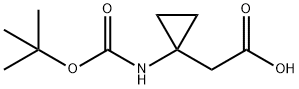 2-(1-{[(TERT-BUTOXY)CARBONYL]AMINO}CYCLOPROPYL)ACETICACID 结构式