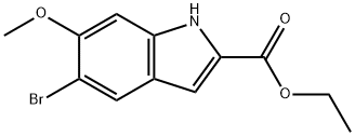 ethyl 5-bromo-6-methoxy-1H-indole-2-carboxylate Struktur