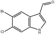 5-bromo-6-chloro-1H-Indole-3-carboxaldehyde Structure