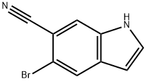 5-溴-1H-吲哚-6-腈 结构式