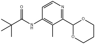 N-(2-(1,3-dioxan-2-yl)-3-methylpyridin-4-yl)pivalamide 结构式