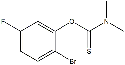 O-(2-bromo-5-fluorophenyl) dimethylcarbamothioate Structure
