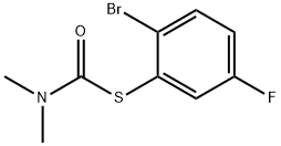 S-(2-bromo-5-fluorophenyl) dimethylcarbamothioate Structure