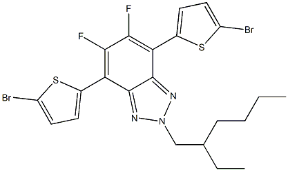 4,7-双(5-溴噻吩基)-2-(2-乙基己基)-5,6-二氟-2H-苯并[D][1,2,3]噻二唑, 1476807-53-0, 结构式