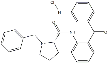 2-Pyrrolidinecarboxamide, N-(2-benzoylphenyl)-1-(phenylmethyl)-, monohydrochloride, (2S)- Structure