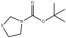 チアゾリジン-3-カルボン酸TERT-ブチル 化学構造式