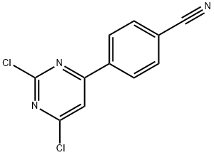 4-(2,6-二氯嘧啶-4-基)苯甲腈 结构式