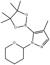 4-甲基-1-(噁烷-2-基)-5-(四甲基-1,3,2-二噁硼戊环-2-基)-1H-吡唑,1492954-33-2,结构式