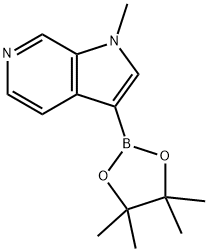 1-甲基-3-(四甲基-1,3,2-二噁硼戊环-2-基)-1H-吡咯并[2,3-C]吡啶, 1501153-45-2, 结构式
