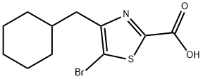 5-Bromo-4-(cyclohexylmethyl)thiazole-2-carboxylic acid Structure