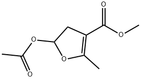 5-(acetyloxy)-4,5-dihydro-2-methyl-3-Furancarboxylic acid, methyl ester Structure