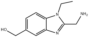 [2-(aminomethyl)-1-ethyl-1H-1,3-benzodiazol-5-yl]methanol,1504443-33-7,结构式