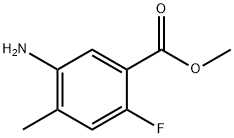 5-アミノ-2-フルオロ-4-メチル安息香酸メチル 化学構造式