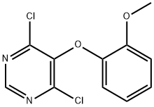 4,6-二氯-5-(2-甲氧基苯氧基)嘧啶, 150727-23-4, 结构式