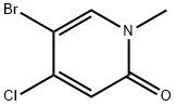 5-Bromo-4-chloro-1-methyl-1H-pyridin-2-one 化学構造式