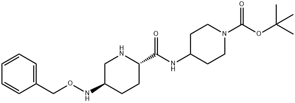 tert-butyl 4-((2S,5R)-5-(benzyloxyamino)piperidine-2-carboxamido)piperidine-1-carboxylate 4-methylbenzenesulfonate Structure