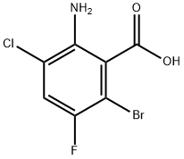 2-氨基-6-溴-3-氯-5-氟苯甲酸 结构式