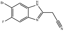 2-(氰基甲基)-5-溴-6-氟苯并咪唑, 1514433-81-8, 结构式
