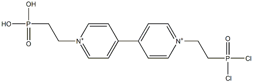 2-[4-[1-(2-phosphonoethyl)pyridin-1-ium-4-yl]pyridin-1-ium-1-yl]ethylphosphonic acid,dichloride Struktur