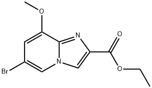 6-Bromo-8-methoxy-imidazo[1,2-a]pyridine-2-carboxylic acid ethyl ester Struktur